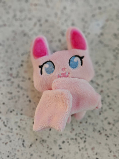 Pink Palm Bat Plush Mini Kawaii Pastel Goth Plushie Handmade Mini Sized