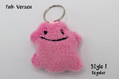 Your Choice Ditto Pokemon Inspired Mini Plush Keychain Handmade | Made to Order