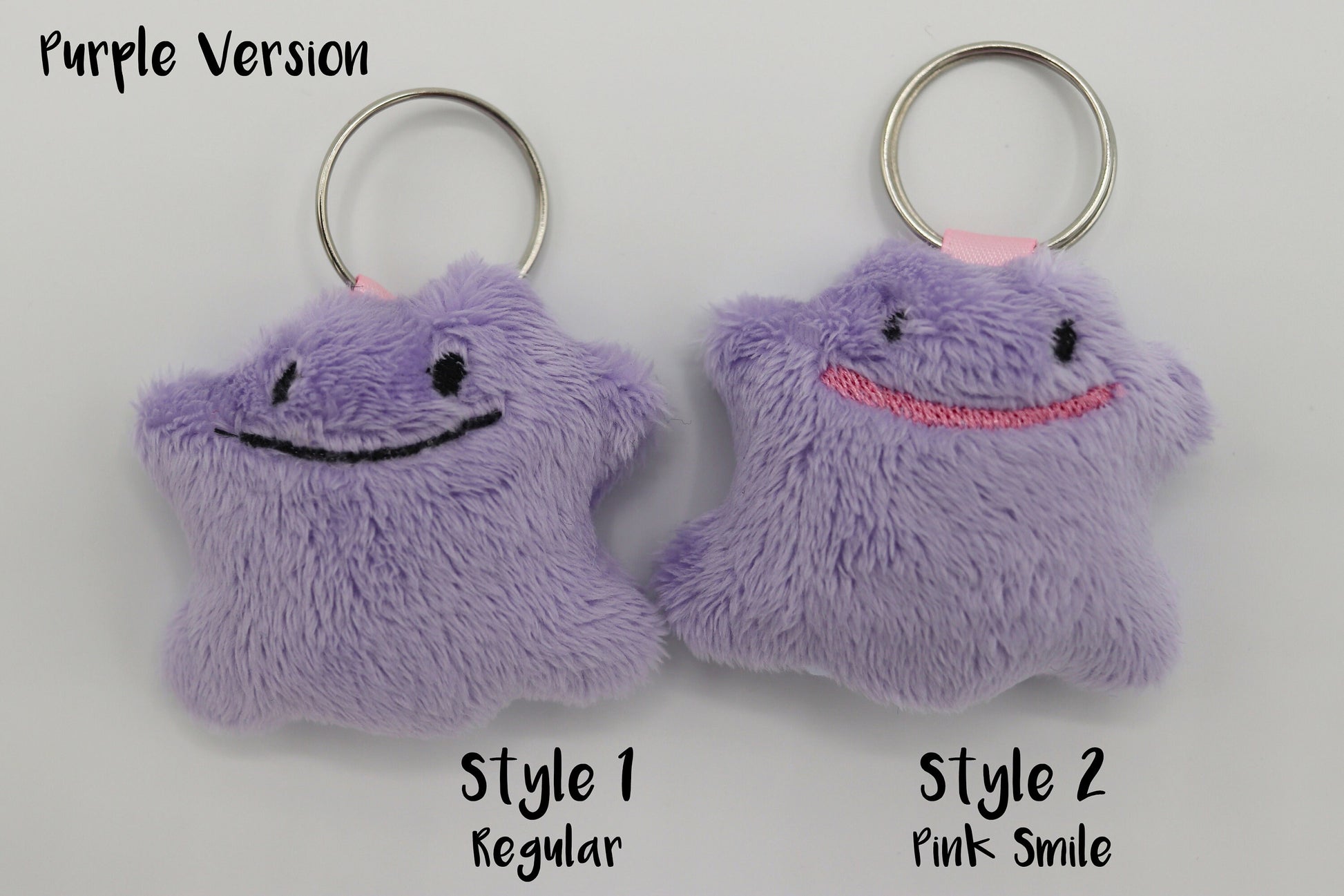 Your Choice Ditto Pokemon Inspired Mini Plush Keychain Handmade | Made to Order