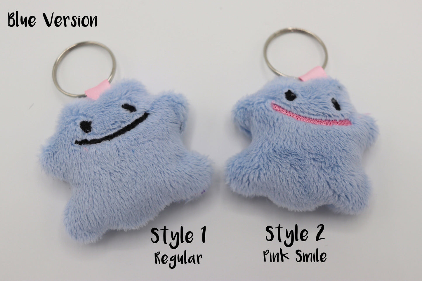 Your Choice Ditto Pokemon Inspired Mini Plush Keychain Handmade | Made to Order