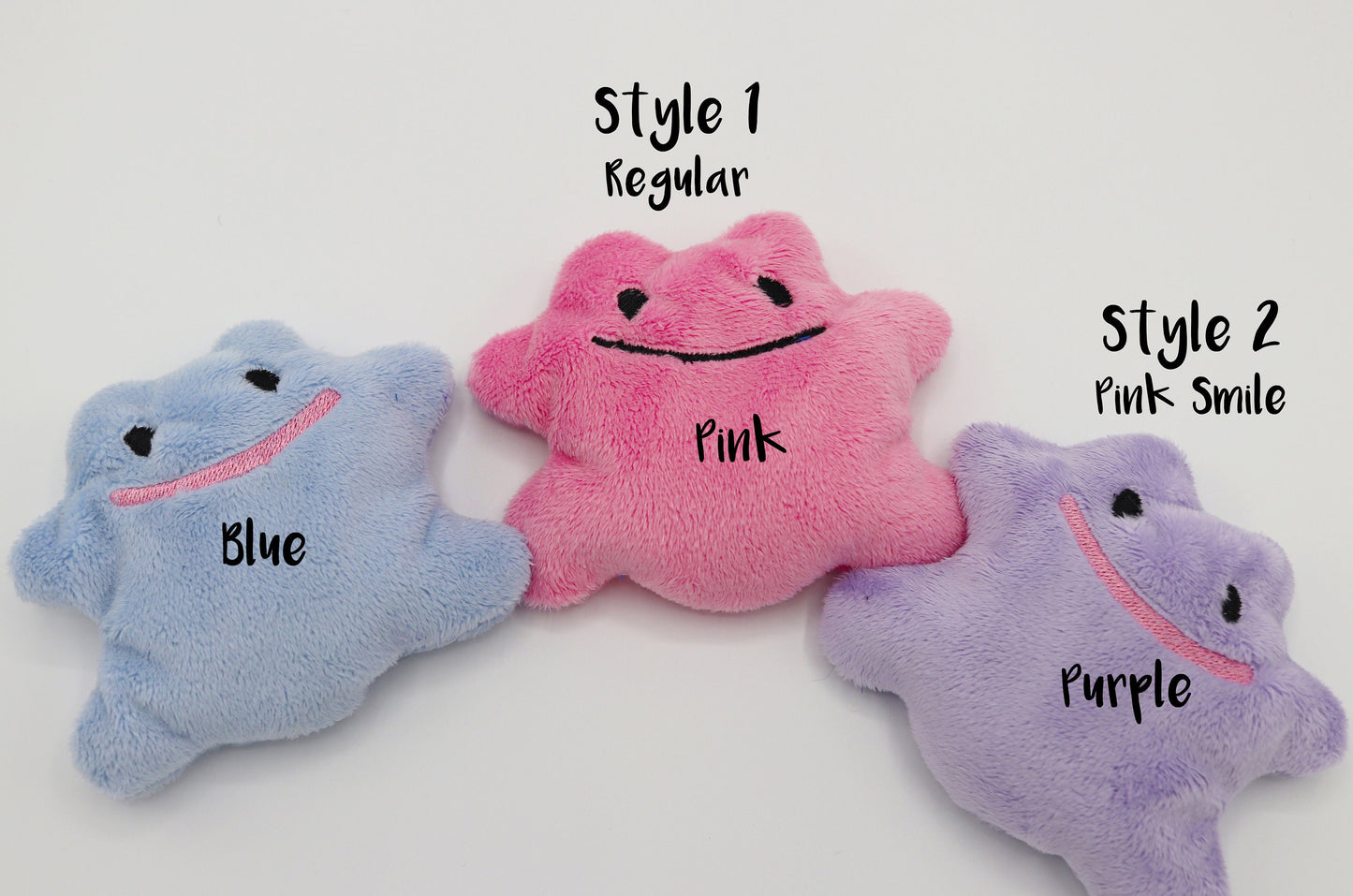 Your Choice 5" Ditto Pokemon Inspired Palm Sized Bean Bag Beanie Handmade Plush | Made to Order