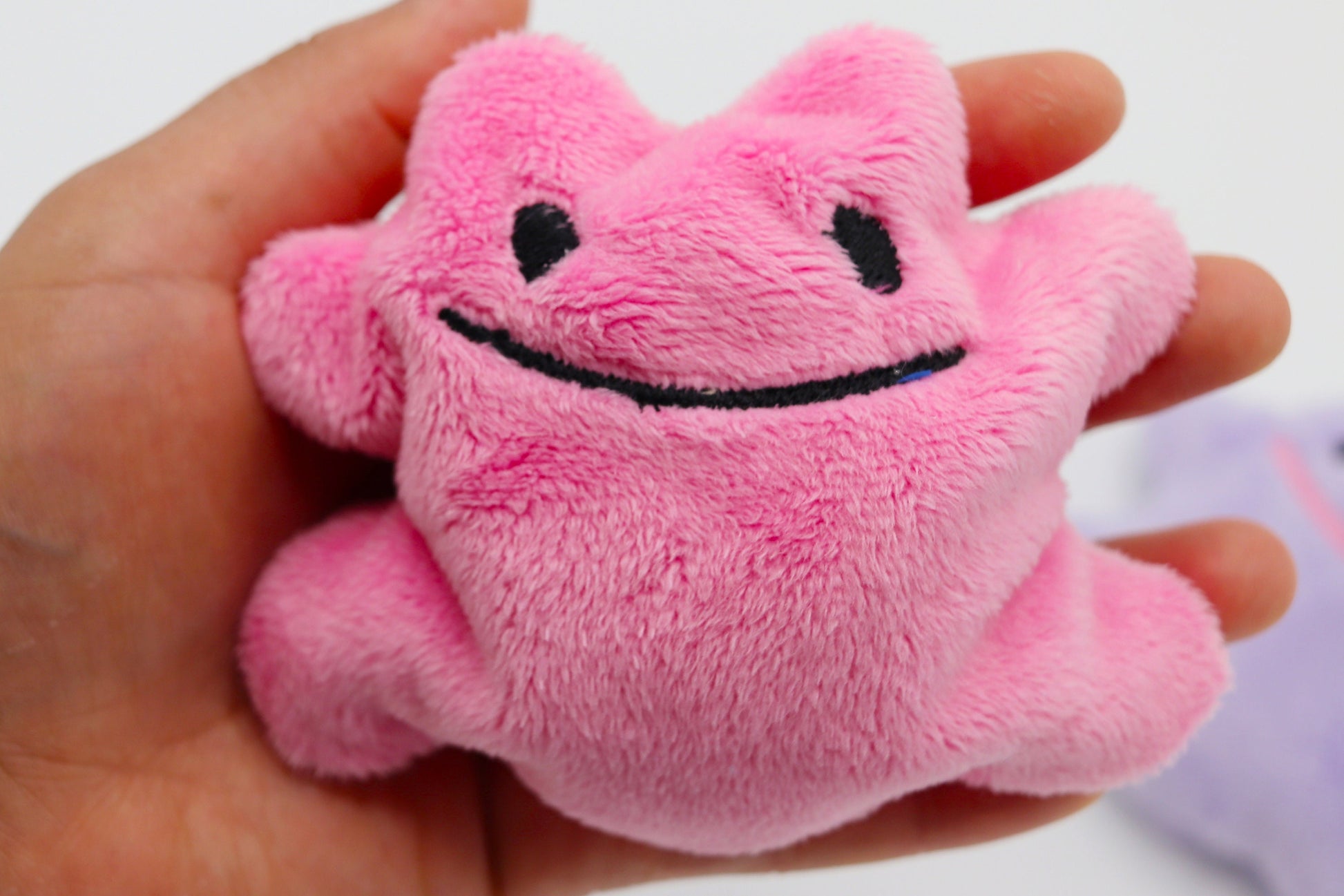 Your Choice 5" Ditto Pokemon Inspired Palm Sized Bean Bag Beanie Handmade Plush | Made to Order