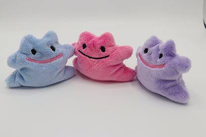 Your Choice 5" Ditto Pokemon Inspired Palm Sized Bean Bag Beanie Handmade Plush | Made to Order