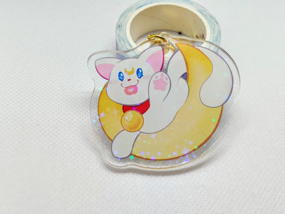 Artemis Keychain Magical Girl Inspired Inspired Holographic & Double Sided