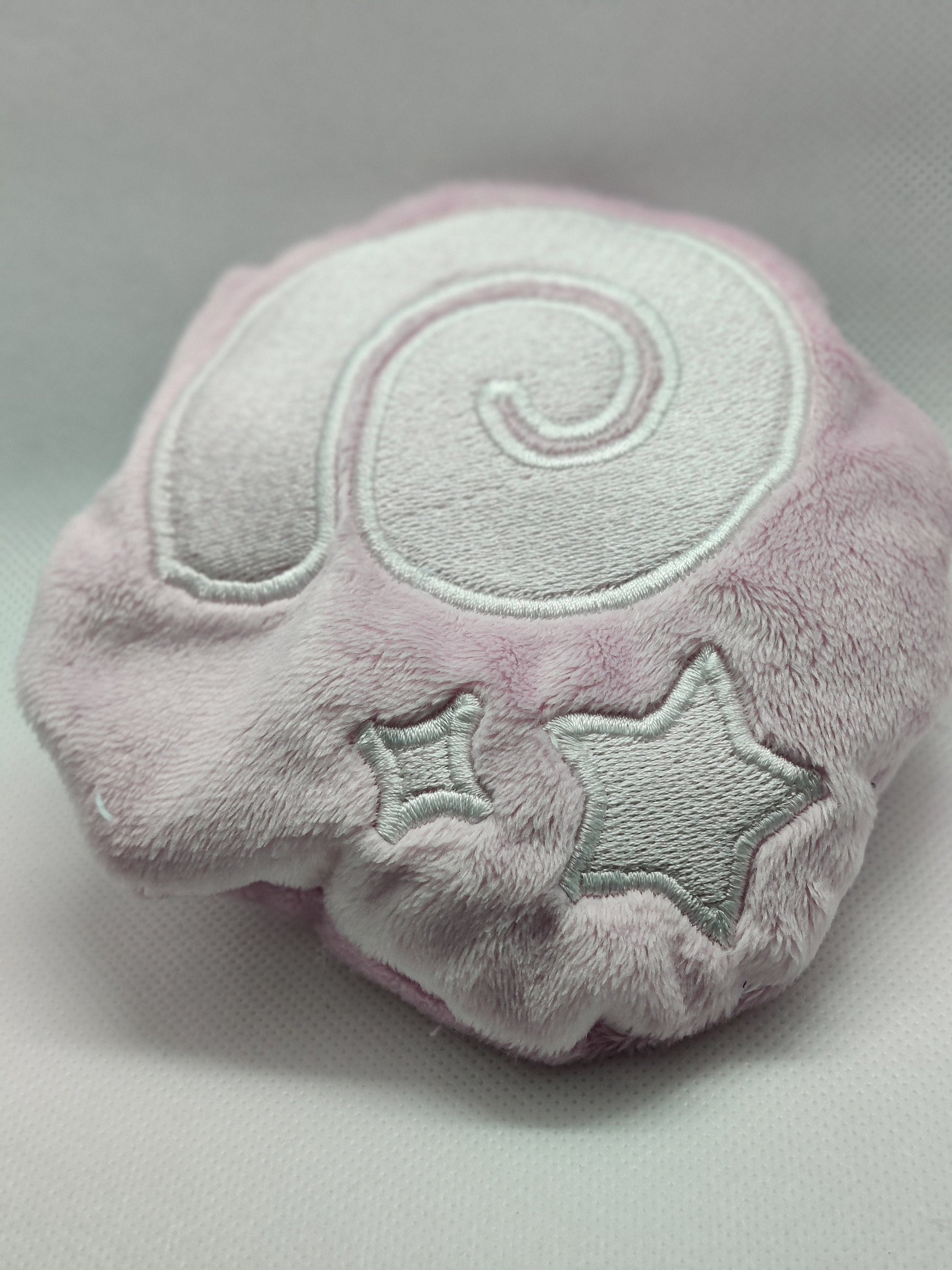 Pink Pastel Fossil Animal Crossing Inspired Palm Sized Bean Bag Beanie Handmade Plush