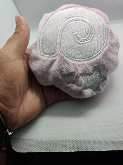 Pink Pastel Fossil Animal Crossing Inspired Palm Sized Bean Bag Beanie Handmade Plush