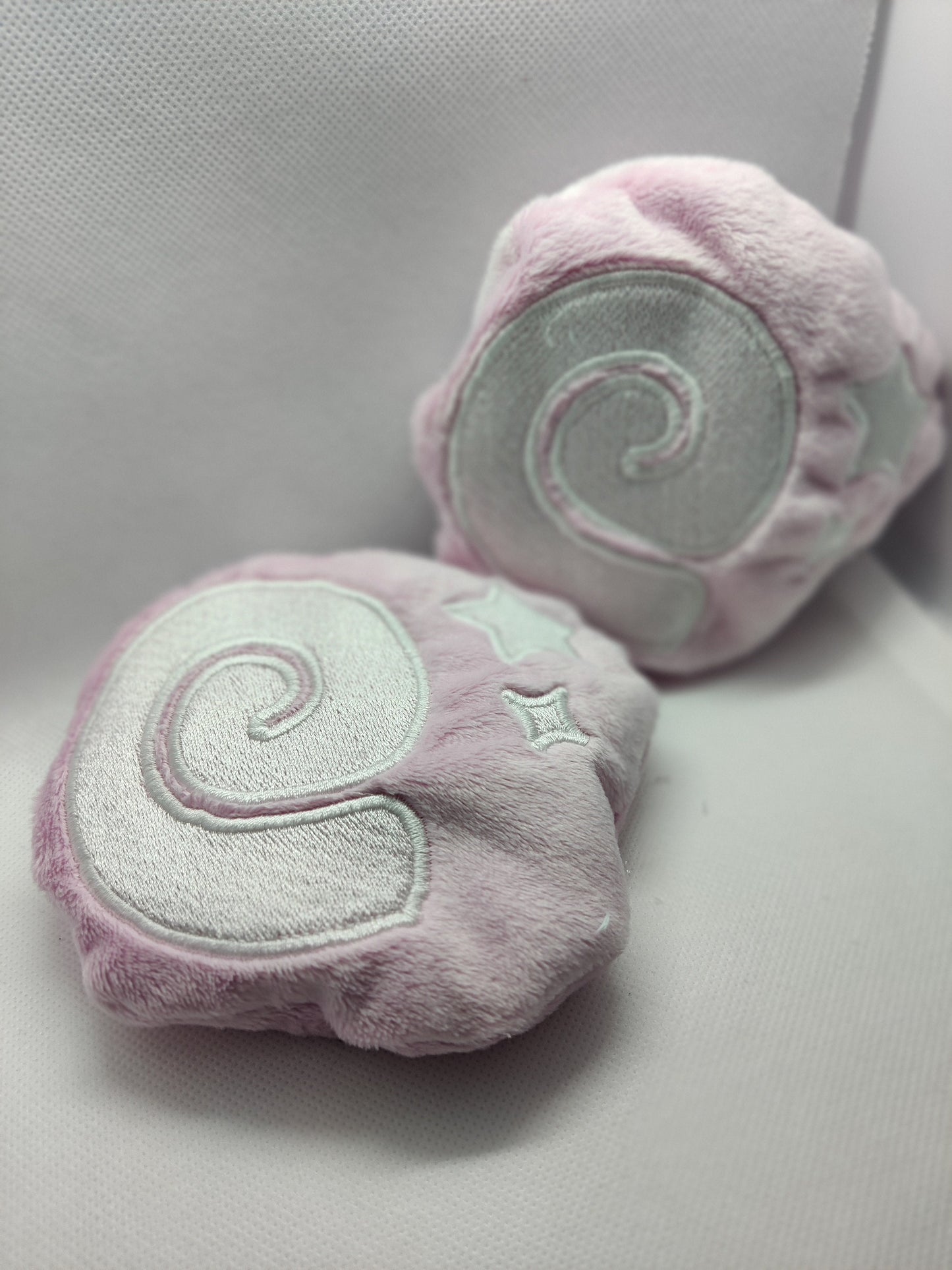 Pink Pastel Fossil Animal Crossing Inspired Palm Sized Bean Bag Beanie Handmade Plush