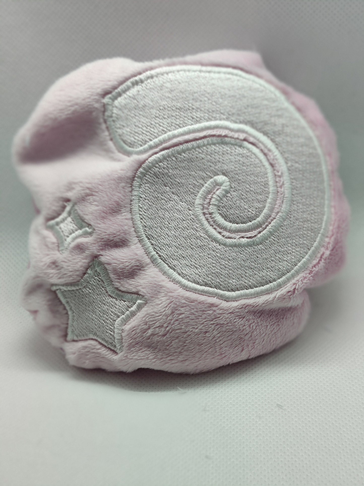 Pink Pastel Fossil Animal Crossing Inspired Palm Sized Bean Bag Beanie Handmade Plush