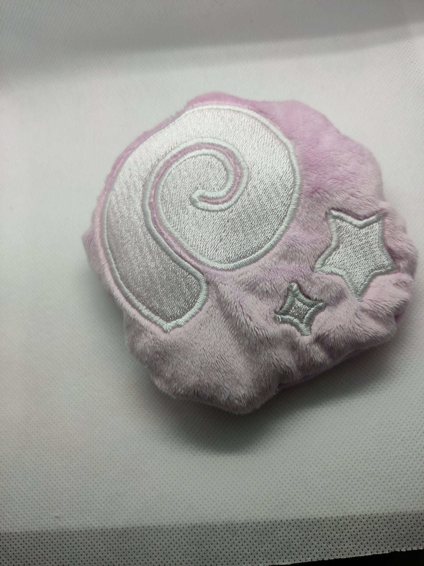 Pink Pastel Fossil Animal Crossing Inspired Palm Sized Bean Bag Beanie Handmade Plush