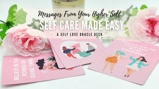 Self Care/ Self Love Cards | Journal and Reflection Tool | Messages from your Higher Self Deck | 56 Card Oracle Deck