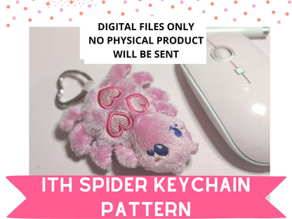 In the Hoop Spider Keychain Plush Pattern 4x4"Pattern