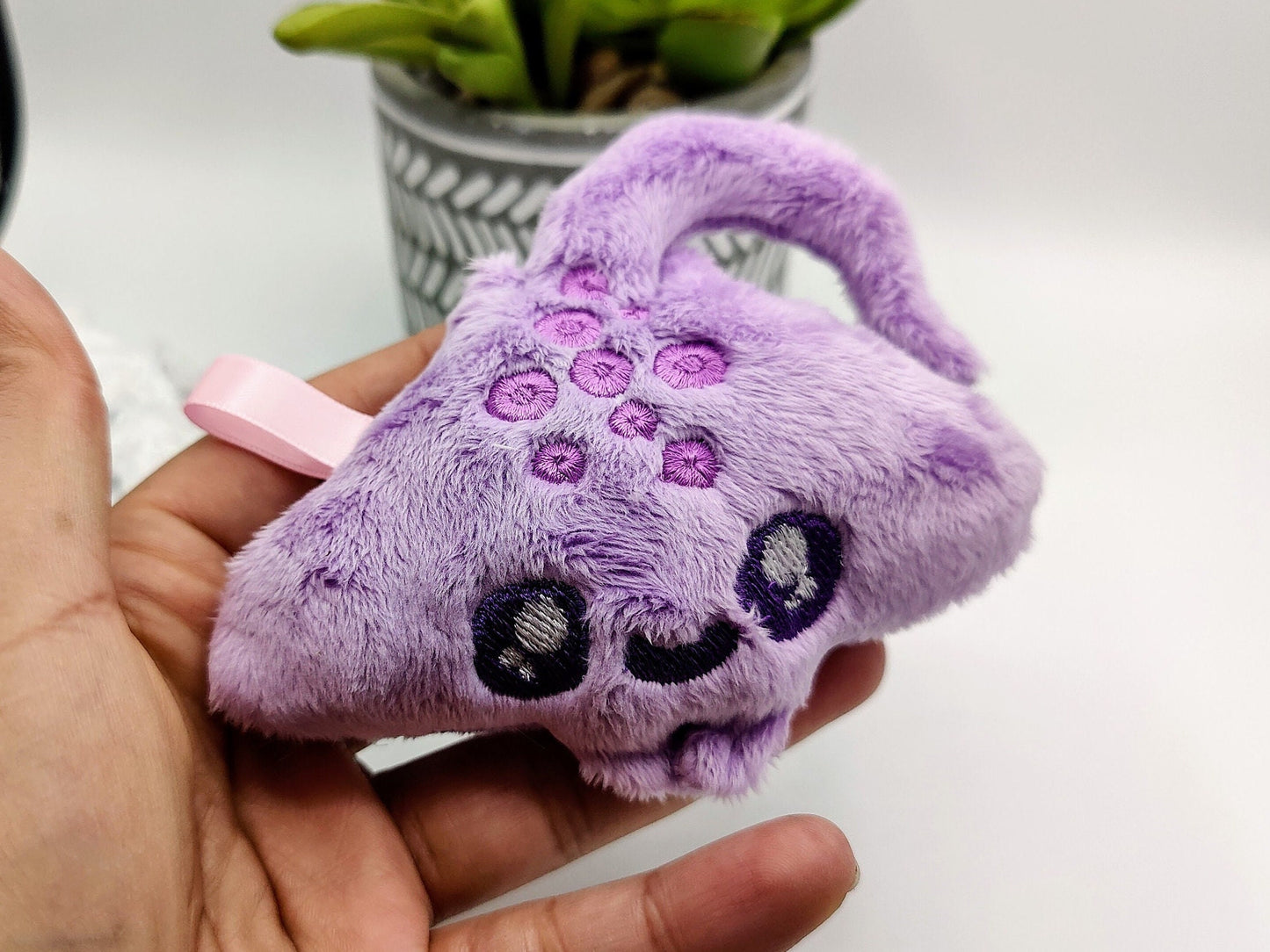 Super Mini Purple Kawaii Stingray Plush Pastel Plushie Handmade