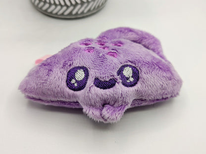 Super Mini Purple Kawaii Stingray Plush Pastel Plushie Handmade