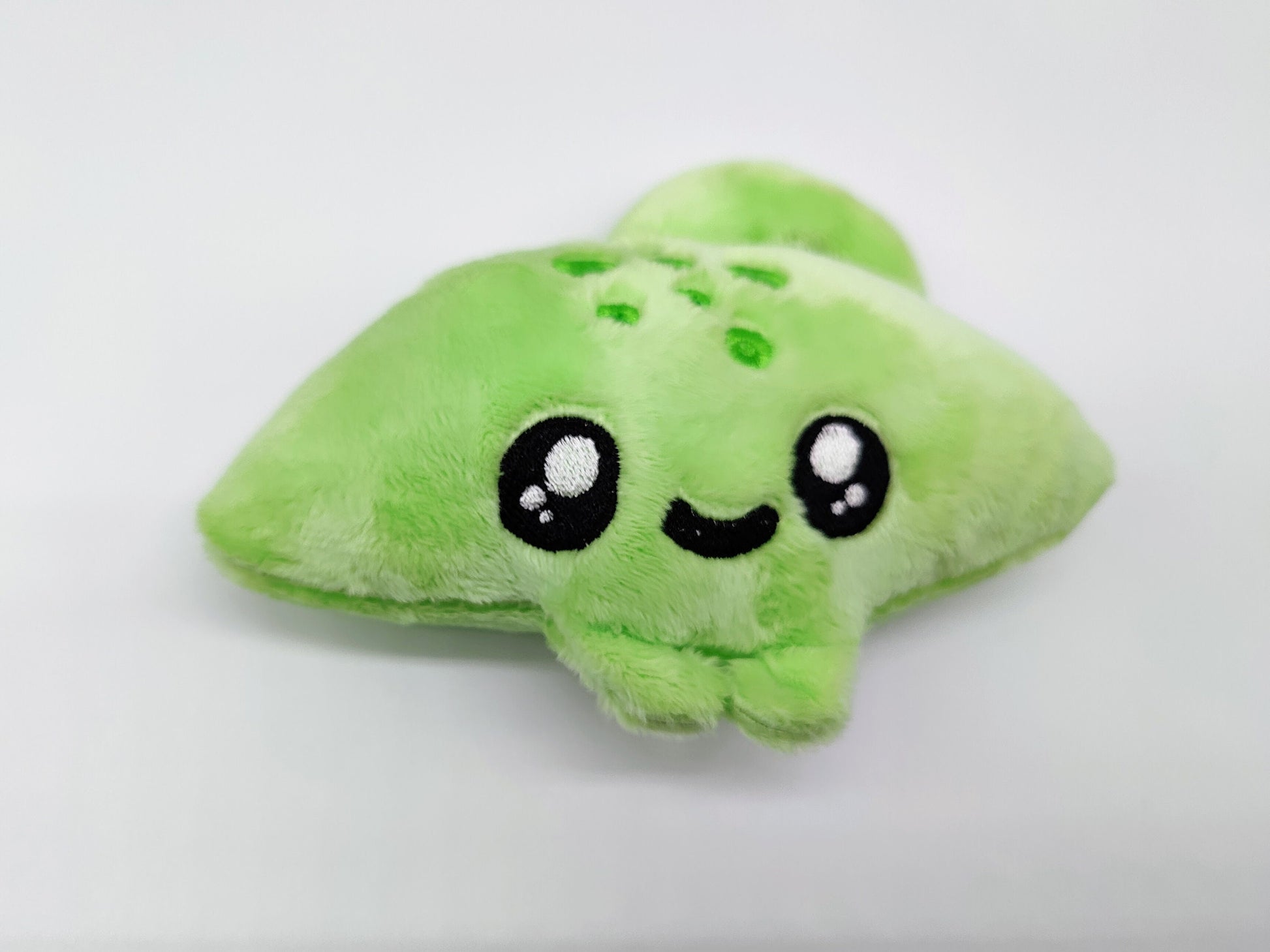 Lime Green Kawaii Mini Stingray Plush Pastel Plushie Handmade