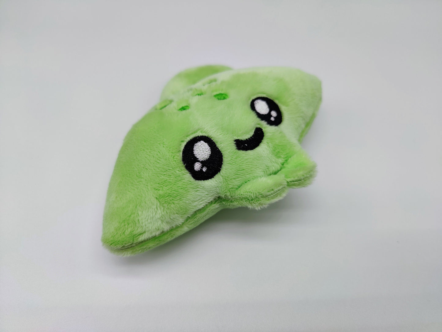 Lime Green Kawaii Mini Stingray Plush Pastel Plushie Handmade