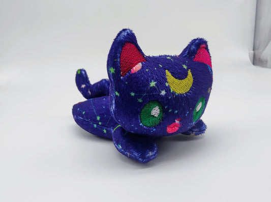 Space Galaxy Themed Mini Kawaii Kitty Kitten Beanie Micro Plush Kawaii Plushie Handmade