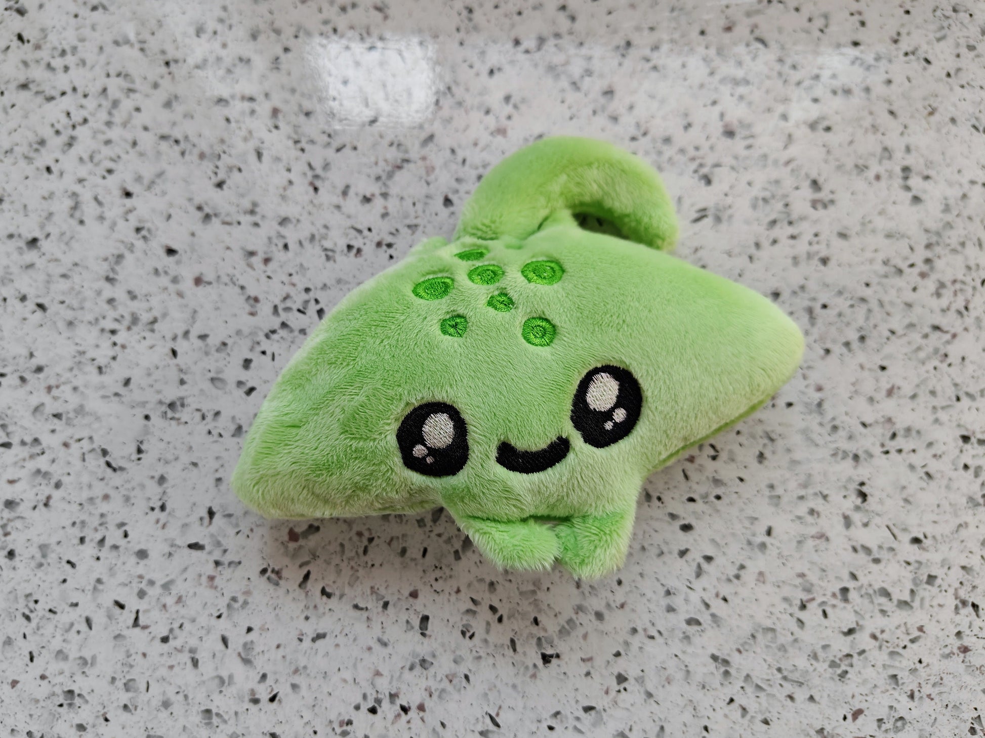 Lime Green Kawaii Mini Stingray Plush Pastel Plushie Handmade