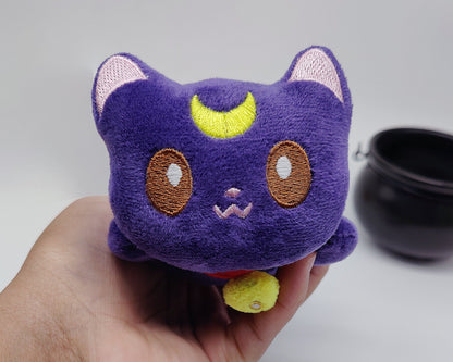 Magical Girl Cat Plush – Kawaii Mini Plushie Toy – 90s Witch Anime Inspired Cute Kitty